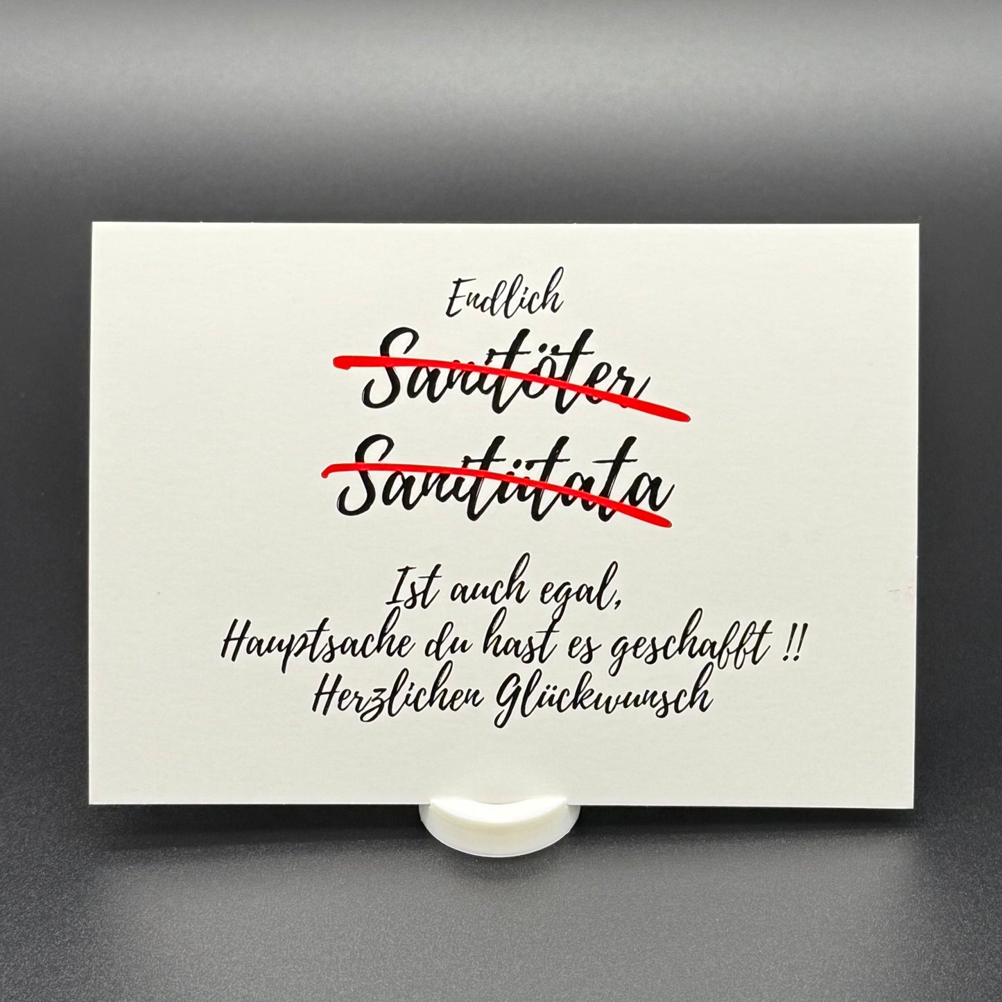 Rettungssanitäter Prüfung bestanden Postkarte