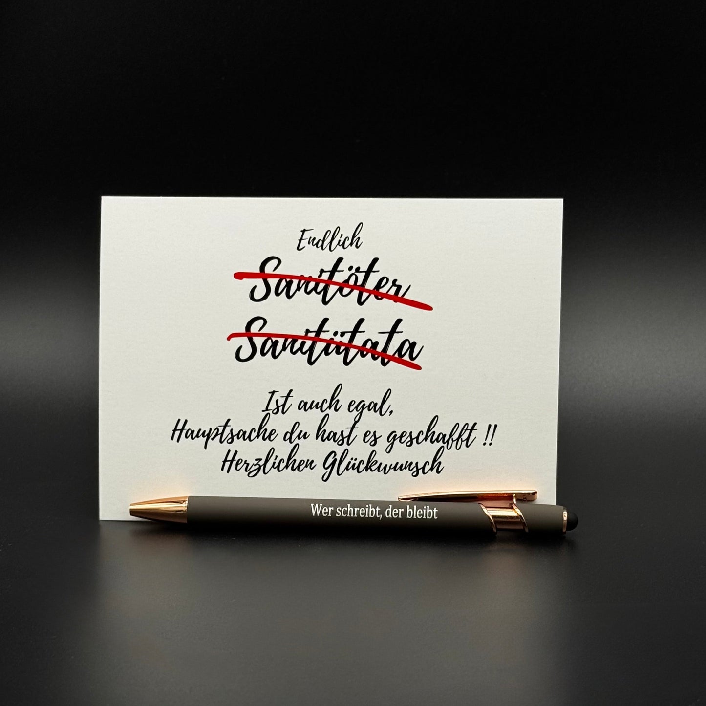 Rettungssanitäter Postkarte + Kulli