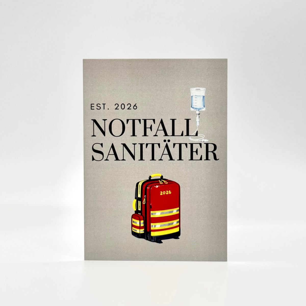 Notfallsanitäter Karte + Schokoriegelhülle