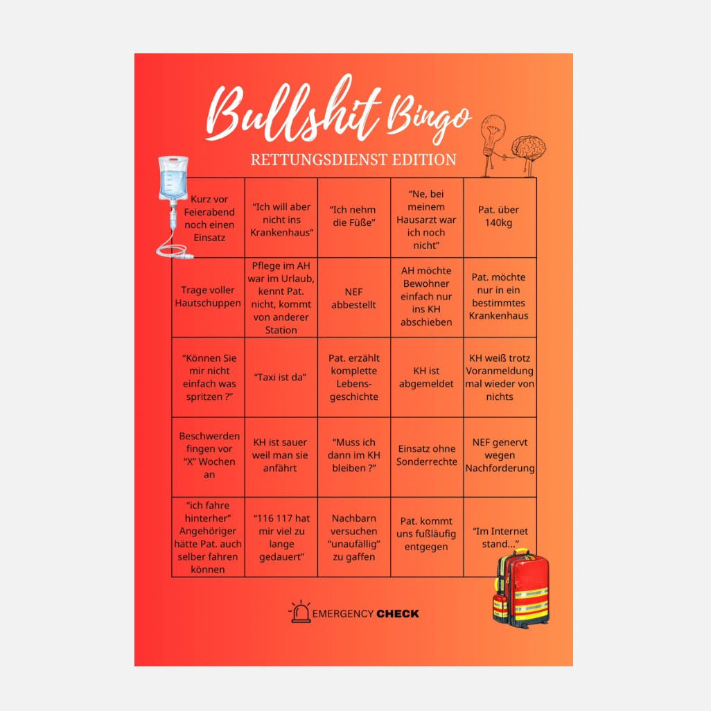 Bullshit Bingo - Rettungsdienst Edition