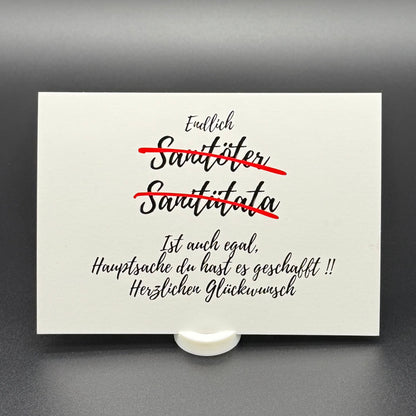 Rettungssanitäter Prüfung bestanden Postkarte