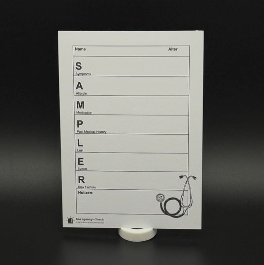 SAMPLER-Schema Hosentaschenblock