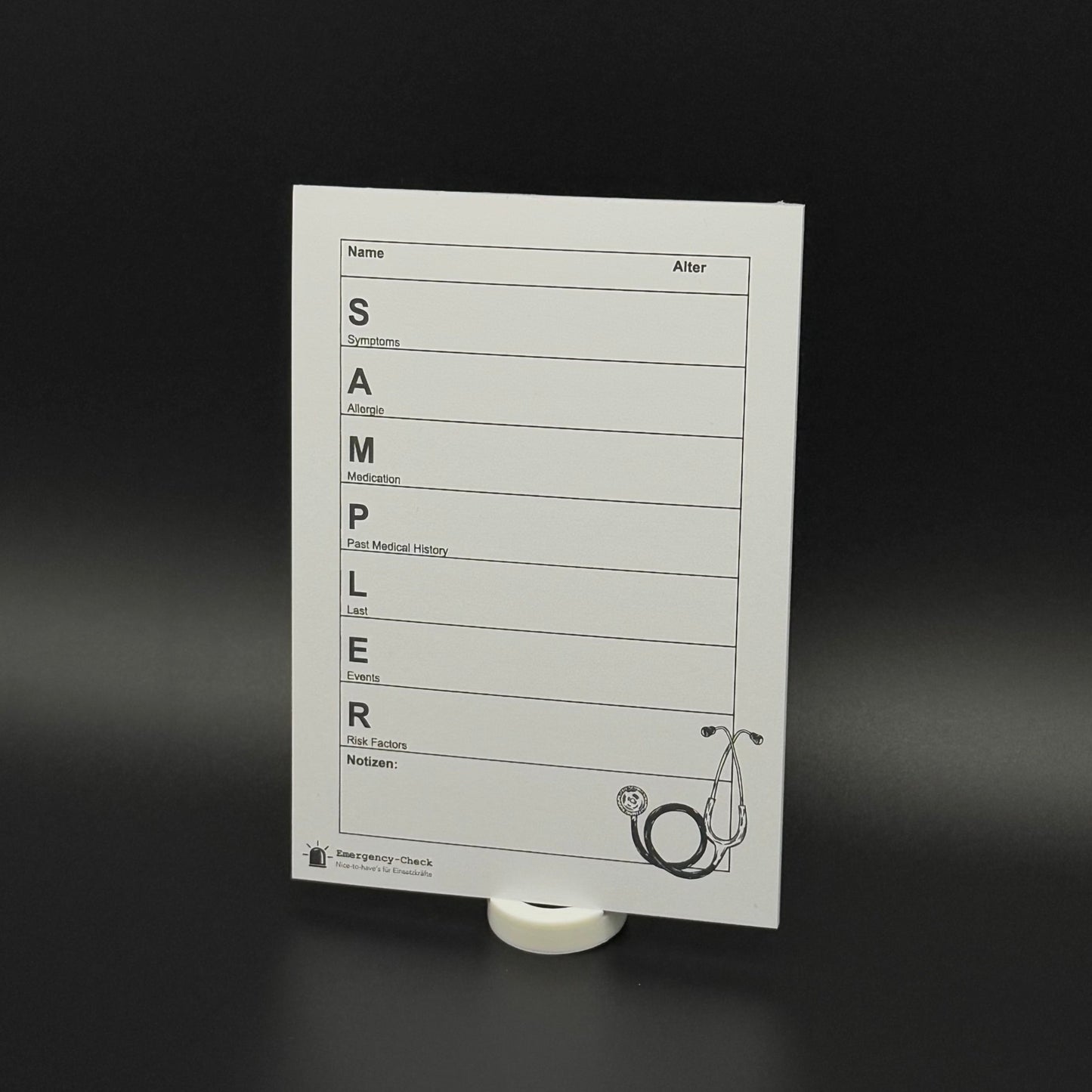 SAMPLER-Schema Hosentaschenblock