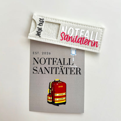 Notfallsanitäter Karte + Schokoriegelhülle