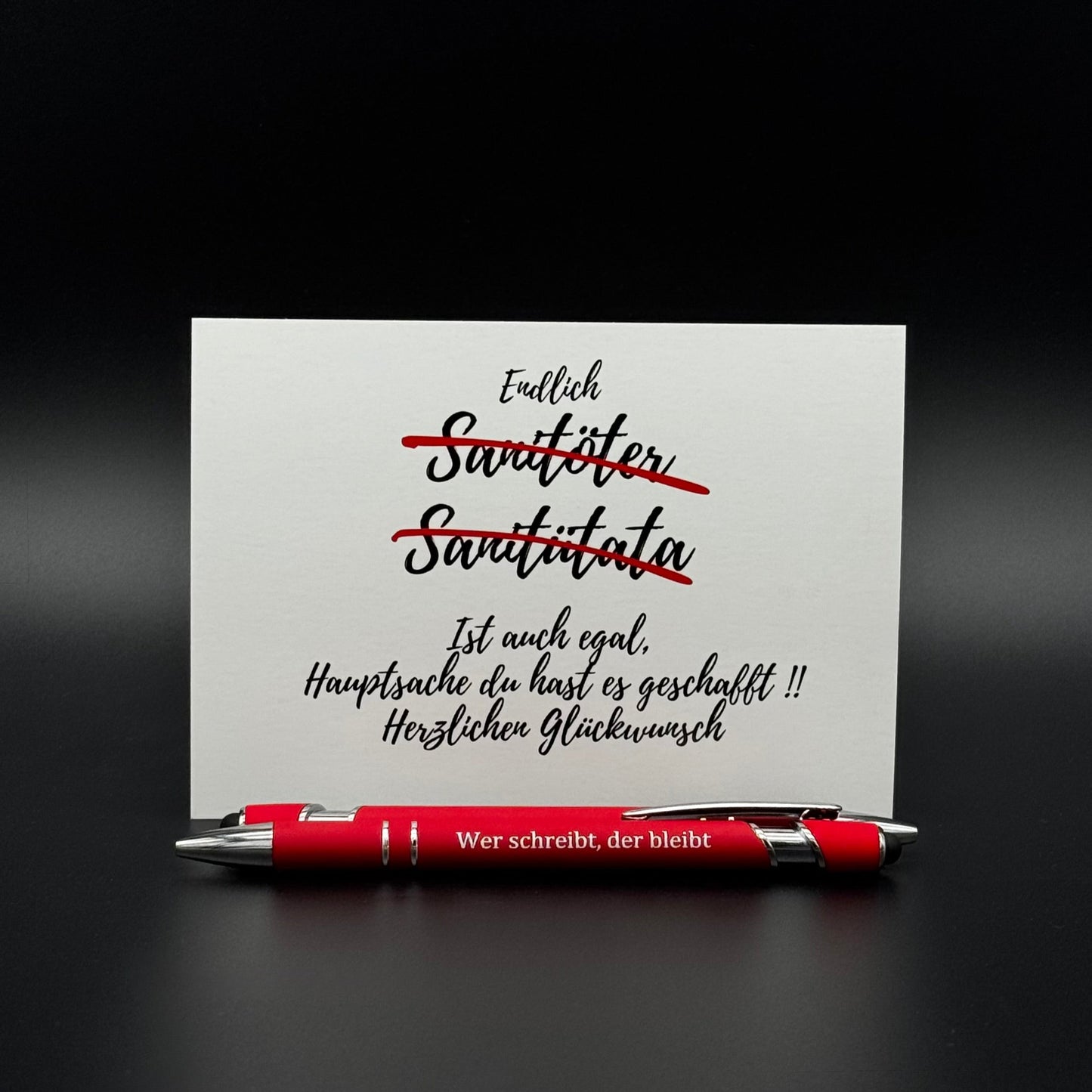 Rettungssanitäter Postkarte + Kulli