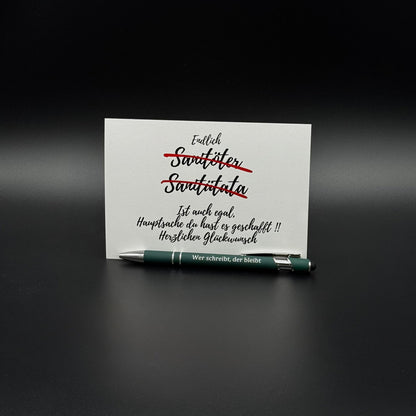 Rettungssanitäter Postkarte + Kulli