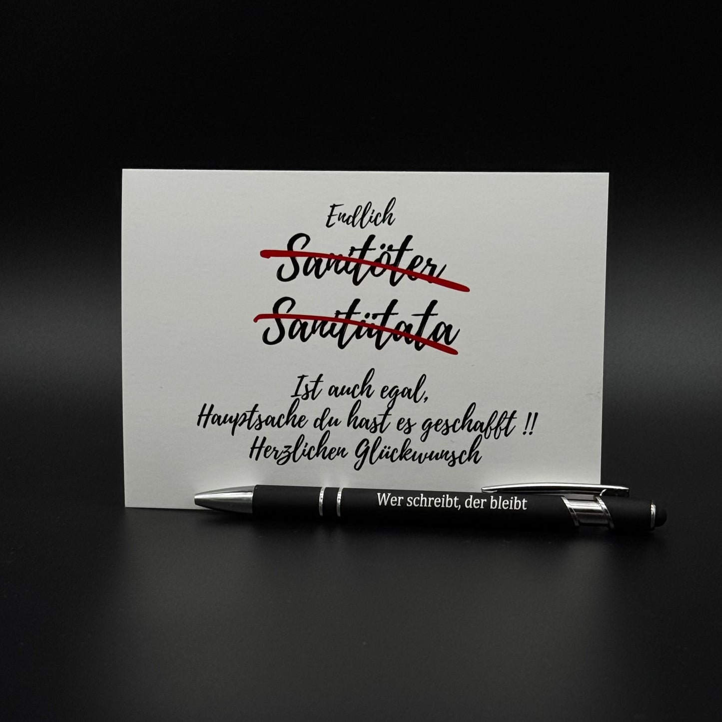 Rettungssanitäter Postkarte + Kulli