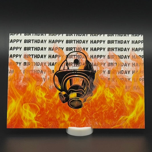 Happy Birthday Feuerwehr - Postkarte