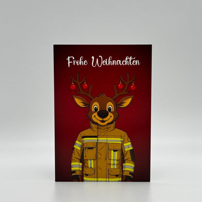 Weihnachtskarte Feuerwehr