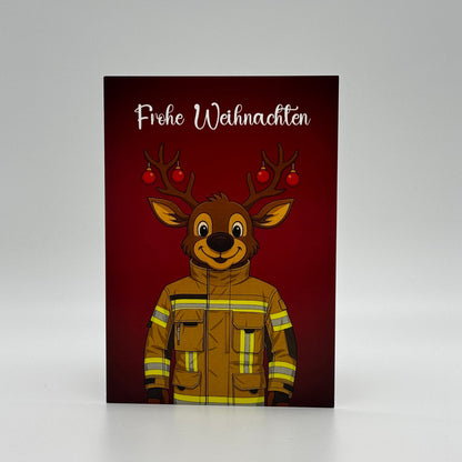 Weihnachtskarte Feuerwehr