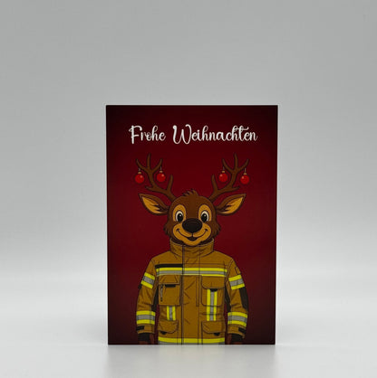 Weihnachtskarte Feuerwehr